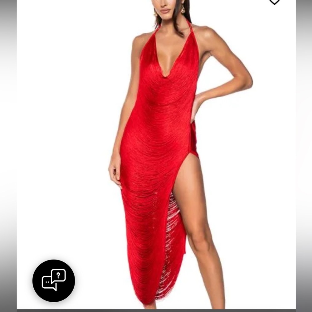 Red Fringe Dress